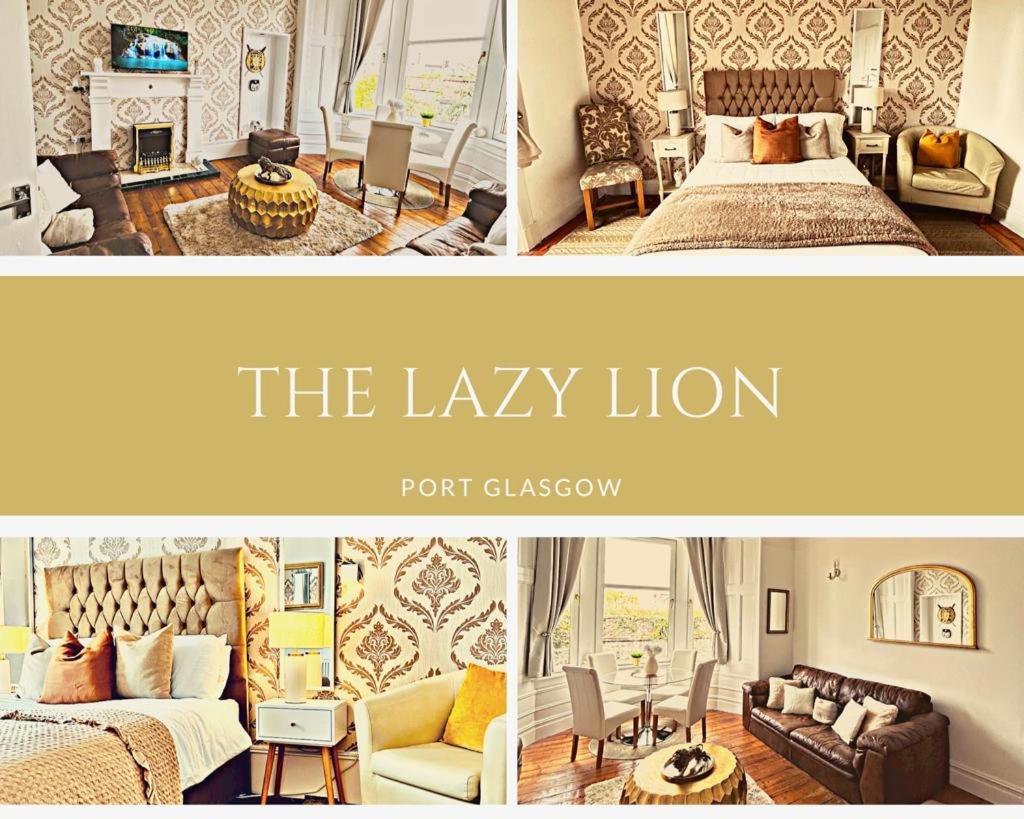 The Lazy Lion - Spacious 2 Bedroom - Town Centre Holiday Home Apartment Port Glasgow Eksteriør bilde